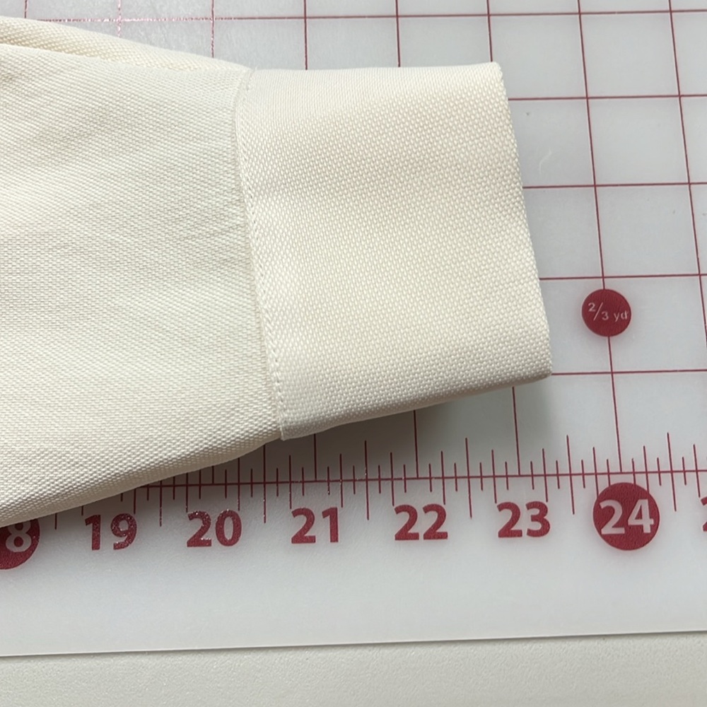 REISS Fleur Twin Pocket V-Neck Back Detail Lagenlook Minimalist Cream Blouse 0 - Picture 13 of 16